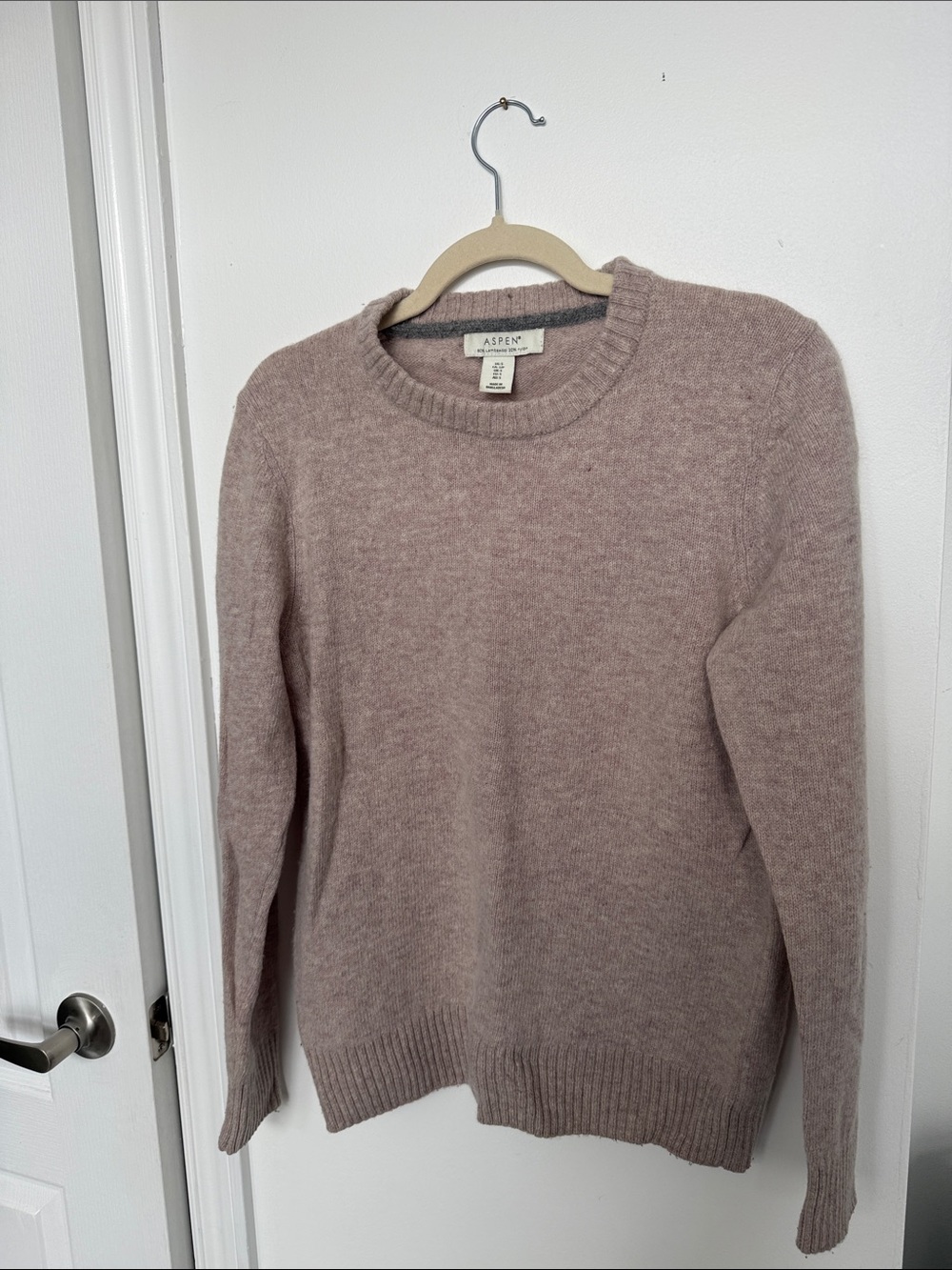 Vintage Heathered Mauve Crewneck Sweater - Women